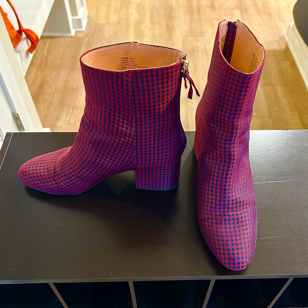 J. Crew Fabric Heeled Booties